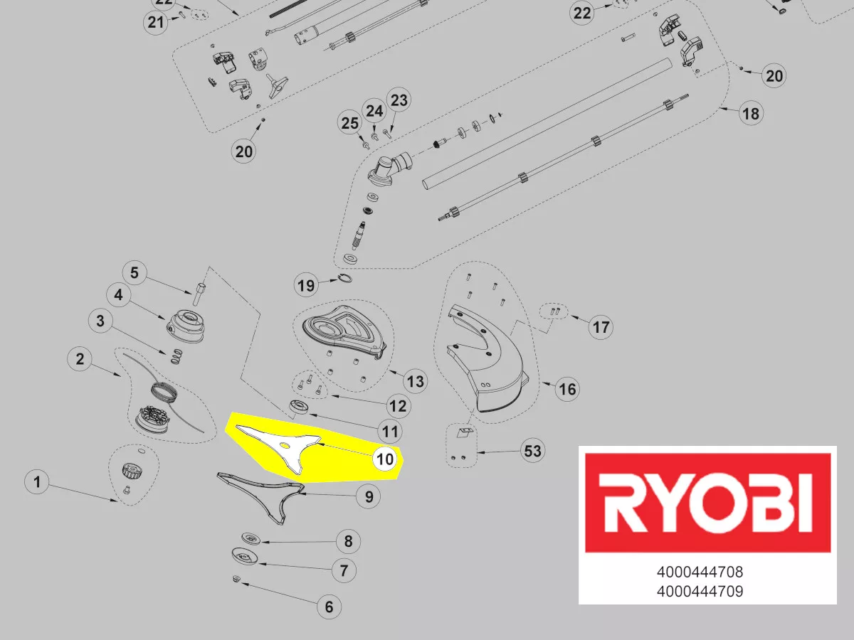 lame pour débroussailleuse RBC1226I Ryobi réf. 5131037366